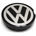 4x Cache Moyeu Volkswagen Jante Centre De Roue enjoliveur VW 55mm noir et blanc Neuf