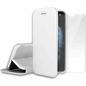 Pack Ibroz iPhone 11 Pro Etui cuir blanc