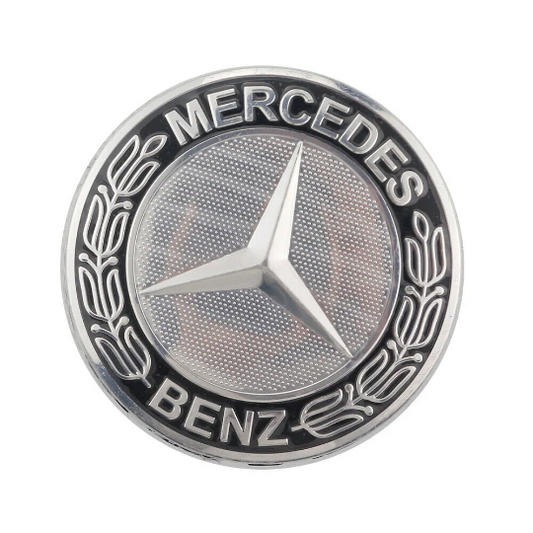 4x Cache Moyeu Mercedes 75mm Gris et noir Logo Centre Roue jante Embleme