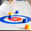 Jeu de défi de curling compact