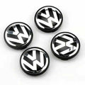 4x Cache Moyeu Volkswagen Jante Centre De Roue enjoliveur VW 70mm noir et gris Neuf