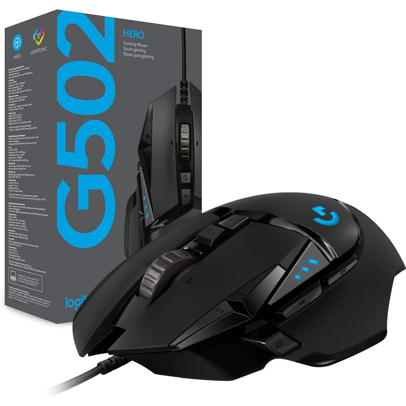 Souris Gaming filaire Logitech G502 Hero Noir