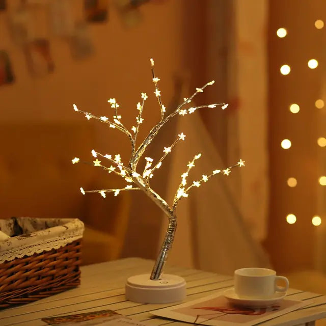 Décoration de Noël arbre féerique veilleuse LED