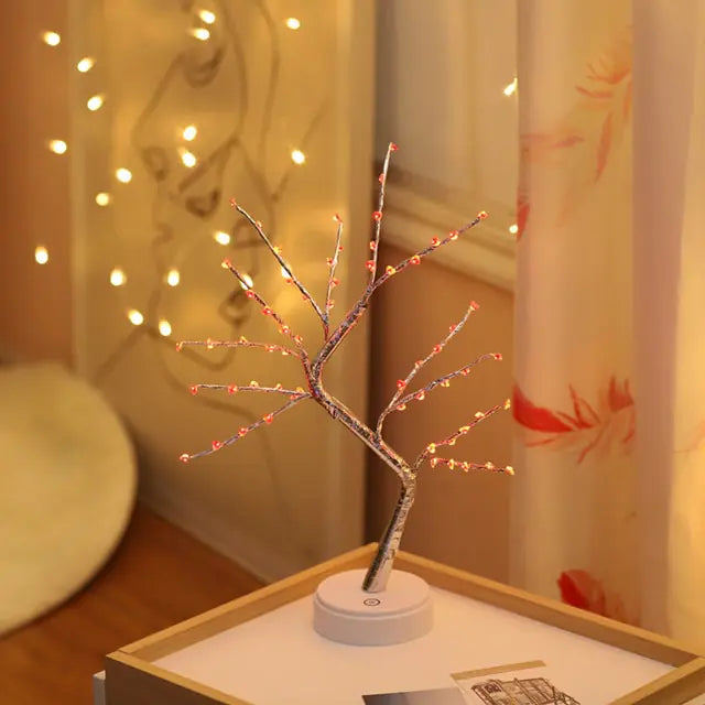 Décoration de Noël arbre féerique veilleuse LED