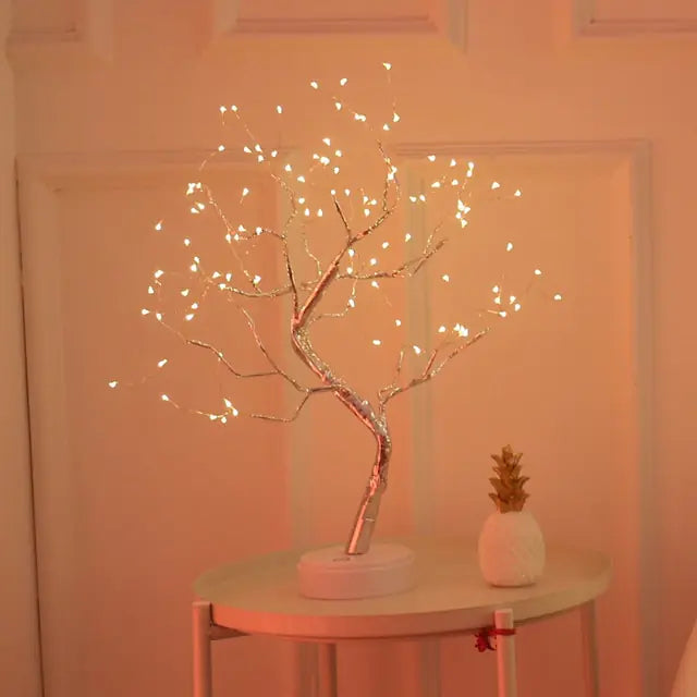 Décoration de Noël arbre féerique veilleuse LED