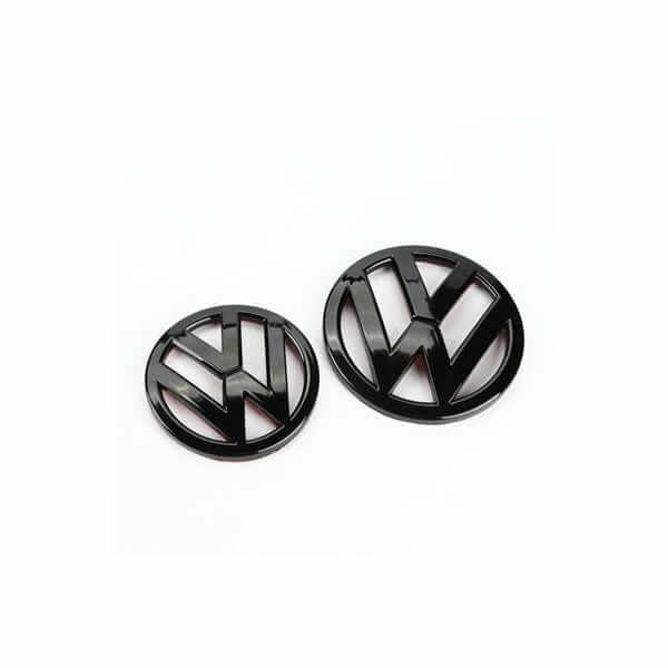 Logo Noir Brillant pour Volkswagen Scirocco MK3 emblème calandre coffre avant arrière VW 110mm 90mm