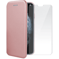 Pack Ibroz iPhone 11 Pro Etui cuir rose