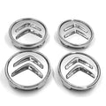 4x Cache Moyeu Citroen 60mm Gris Logo Centre Roue jante Embleme