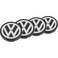 4x Cache Moyeu Volkswagen Jante Centre De Roue enjoliveur VW 55mm noir et blanc Neuf