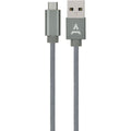 Câble micro USB cable textile charge rapide 1m20 / 2m Anthracite Adeqwat